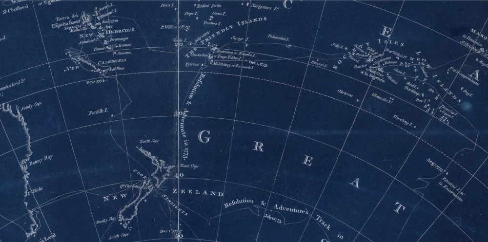 A chart of the southern hemisphere | Forster, Georg (1754-1794). Cartograph
A chart of the southern hemisphere according the latest discoveries with the tracks of the resolution, cap. Cook, and the adventure, cap. Furneaux from 1772 to 1775 
Engraved by William Whitchurch
Author :  Whitchurch, William (17..-18..? ; graveur). Graveur
Publication date :  1777
Relationship :  Notice de recueil : http://catalogue.bnf.fr/ark:/12148/cb40577015h
Relation :  Appartient à : Collection d'Anville ; 00141 B
Relationship :  http://catalogue.bnf.fr/ark:/12148/cb40610277v
Type :  langue austronésienne
Type :  image
Type :  still image
Language :  english
Format :  1 carte ; 64 x 67,5 cm