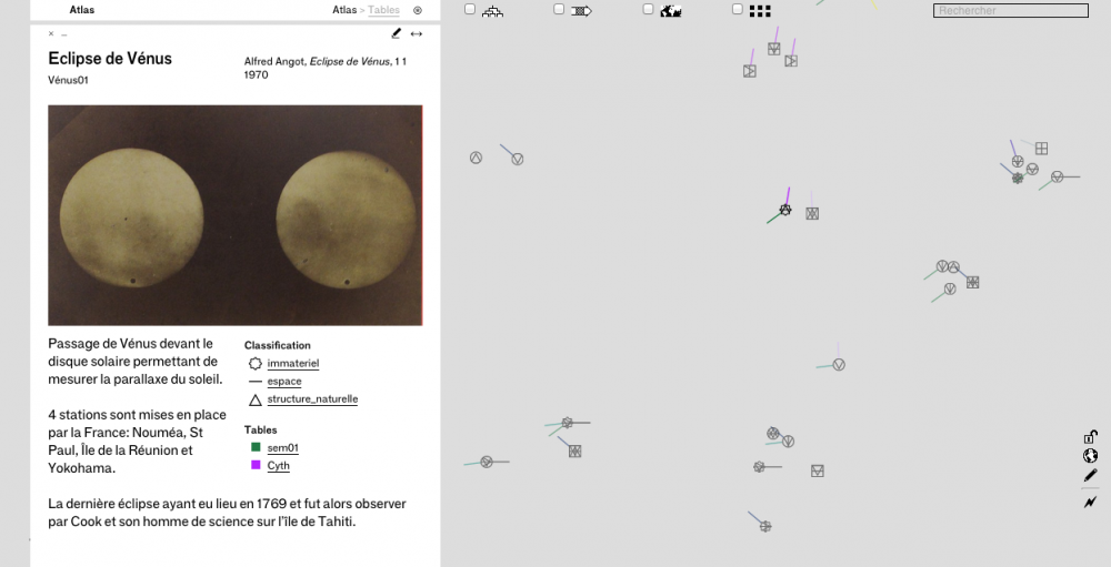 Archipels V 2.1 | Deuxième version de l'atlas d'archipels.org,
Capture d'écran