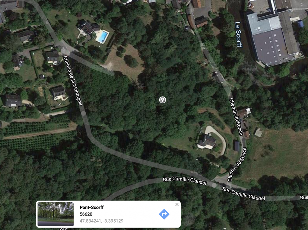 Bunker Pont-Scorff - Vue Satellite | Bunker Pont-Scorff - vue satellite - objet non-référencé