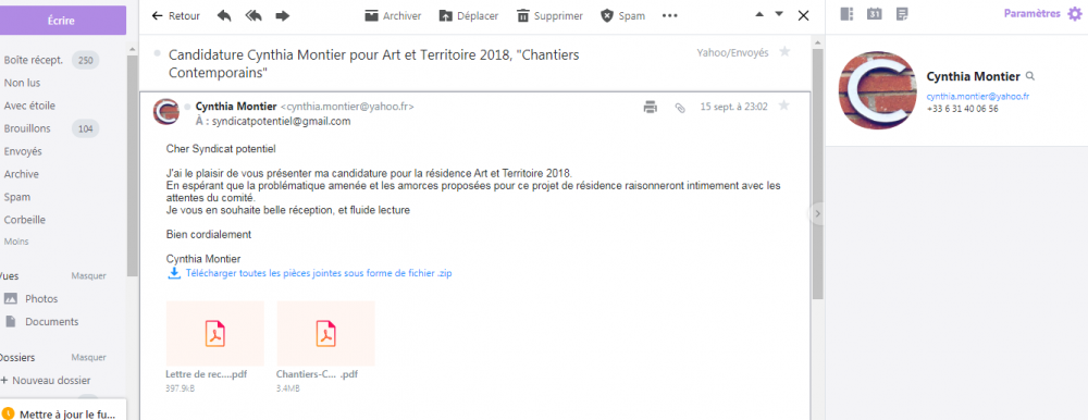 Candidature art et territoire 2018 | 