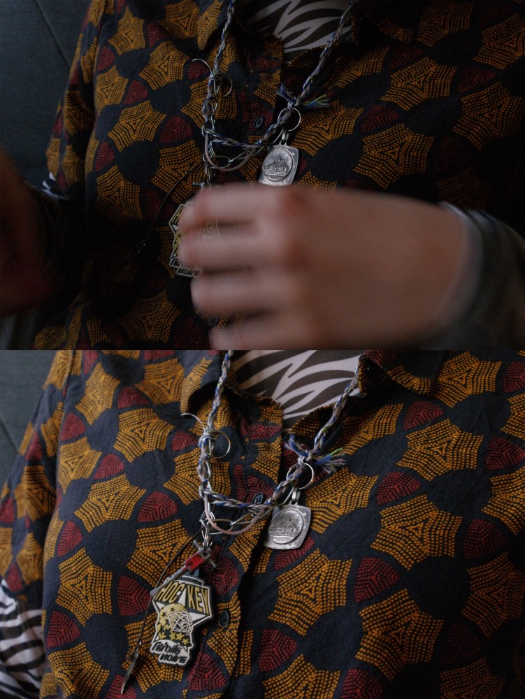 Diptyque photographie, collier Amulette (Objets, matériaux récupérés, trouvés) | Photographie (Diptyque) - 2020