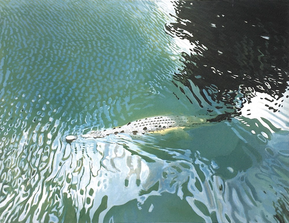 Eau et crocodile | Gilles Aillaud
Huile sur toile,
195 x 250 cm