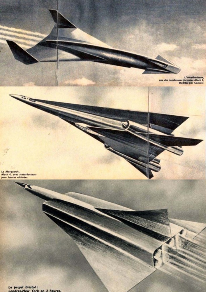 Etudes de fuselage pour vol supersonique | https://cap-avenir-concorde.fr/les-dossiers-de-presse/science-vie-juillet-1960-le-premier-avion-de-ligne-supersonique-sera-t-il-francais