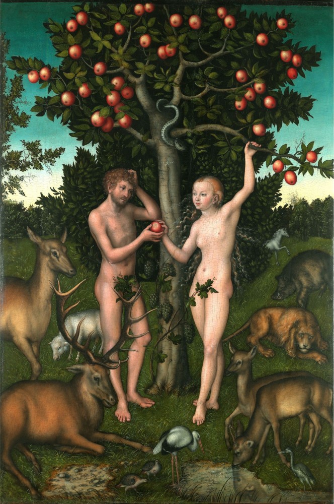 Eve & Adam 4 | Adam et Ève,
Lucas Cranach l'Ancien
huile sur érable,
Hauteur : 117 cm ; Largeur : 80 cm