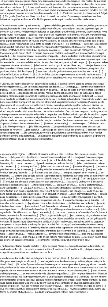 Passages choisis/Extraits du roman "Le Feu" de Henri Barbusse | 