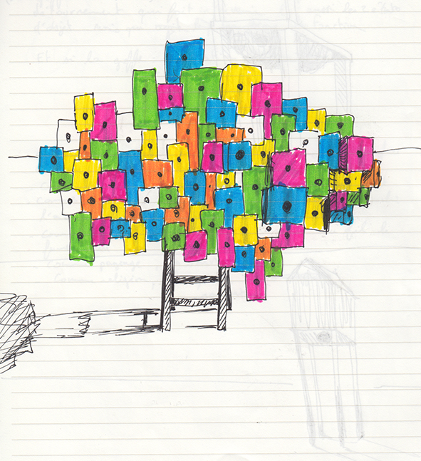 Haut-parleurs | Vincent Chevillon, Haut-parleurs, 15 × 16 cm, 2014, porte drapeau