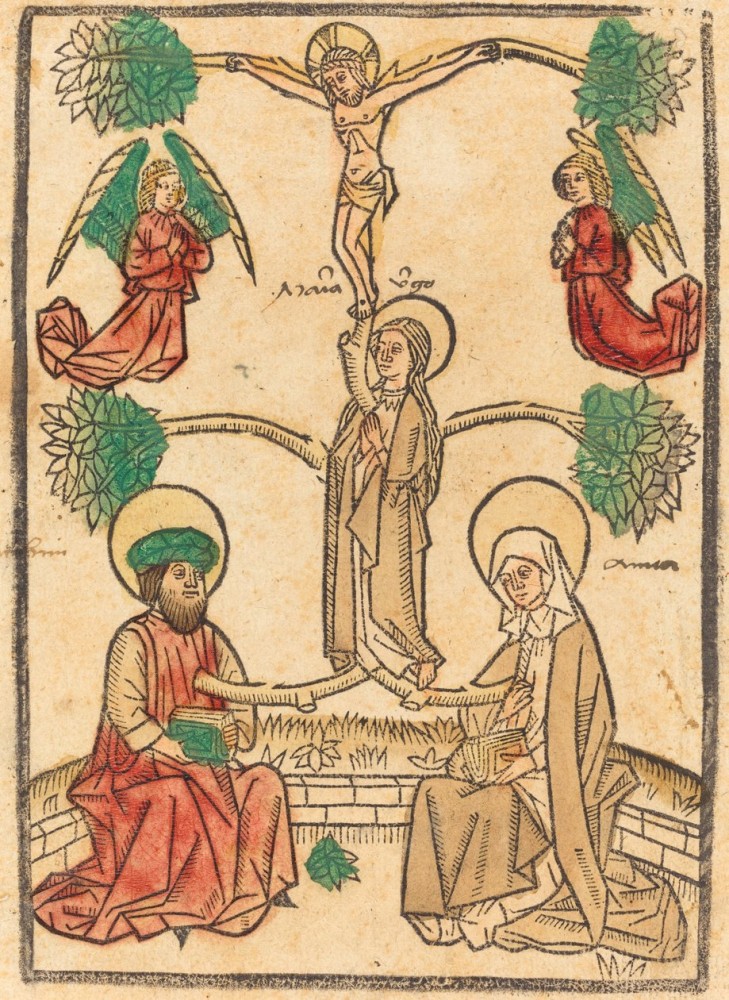 L'arbre généalogique du Christ | Rosenwald Collection, National Gallery of Art
Woodcut, hand-colored in red lake, yellow, green, and brown