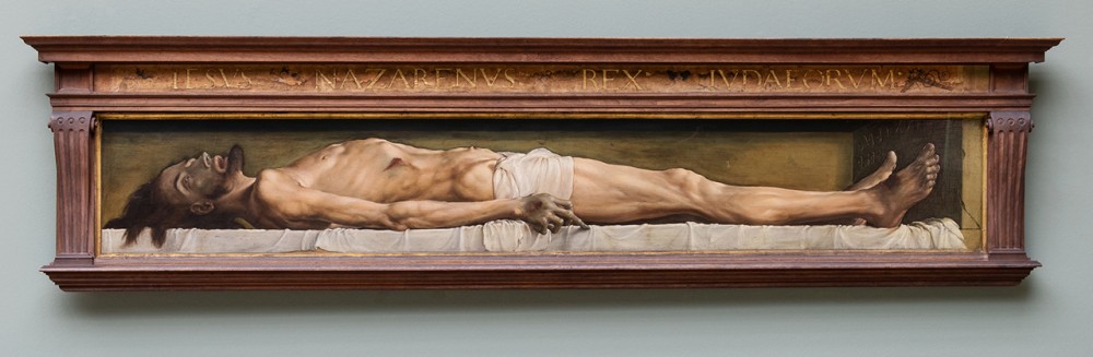 Le christ mort | Le christ mort,
Hans Holbein le Jeune
huile sur panneau de bois
30,5 × 200 cm
Kunstmuseum Bâle