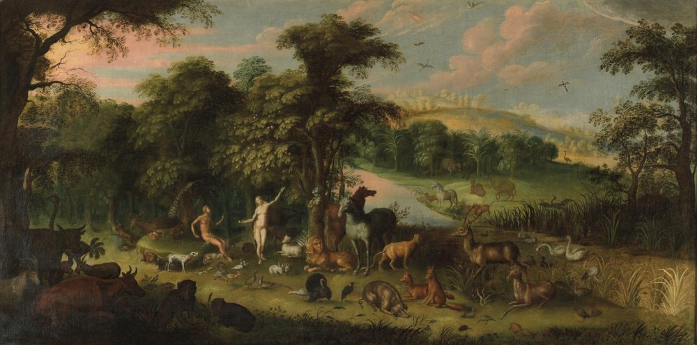 Paradis terrestre | Le Paradis terrestre
Attribué à Jacob Bouttats
huile sur toile,
93 x 183 cm