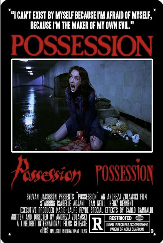 Possession (1981) | Affiche de Possession, Andrzej Żuławski, 1981.