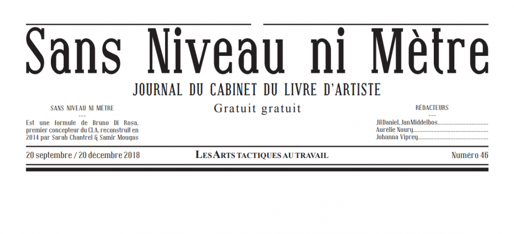 Sans niveau ni mètre | https://www.sites.univ-rennes2.fr/arts-pratiques-poetiques/incertain-sens/CLA/PDF/journal_46.pdf