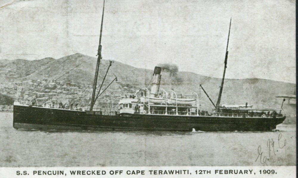 SS Penguin | SS Penguin avant son échouage du 12 février 1909