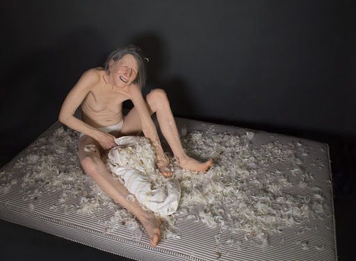 Tantrum | Tip Toland, sculpture (clay, paint, chalk pastel), 2017