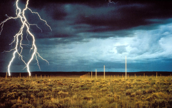The lightning field (1977), Walter de Maria | 