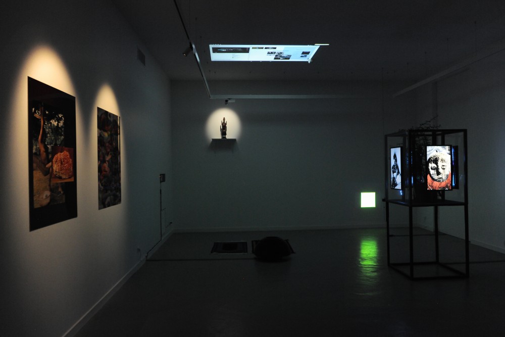 transversal #19 | visibles à l'écran : Ndoho Ange, Raphaël Barontini ; vue d'ensemble MEDIUM(S), 2019