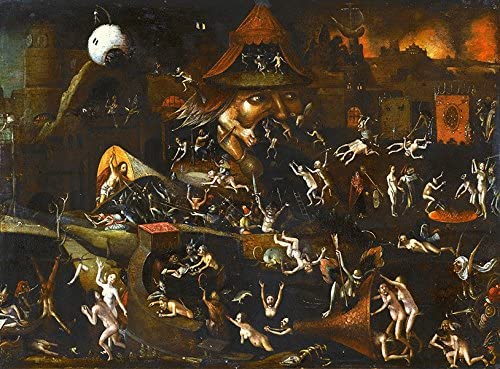 Trou-disparaître-chercher | J.Bosch
Le calvaire de l'Enfer (Vers 1500)