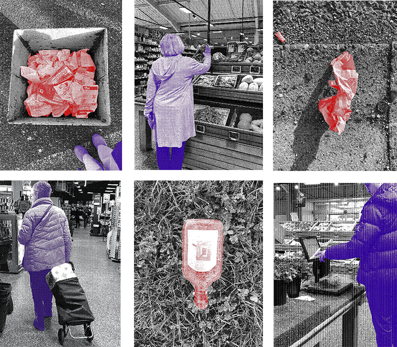 Visite du magasin Match | Photos d'acheteurs et de déchets autour du Match