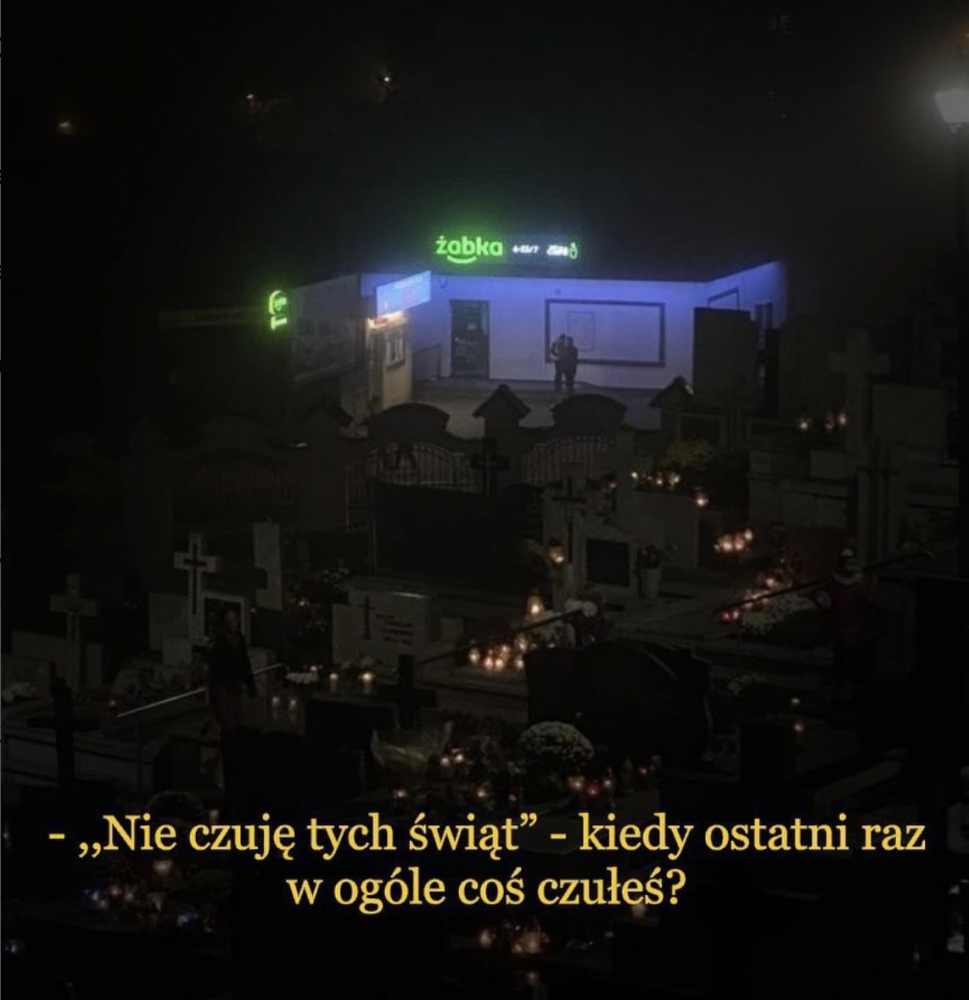 - „Nie czuje tych swiat" - kiedy ostatni raz w ogóle cos czutes? | 
„Nie czuje tych swiat&quot; - kiedy ostatni raz
w ogóle cos czutes?
« Je ne ressens pas ce monde » - A quand remonte la dernière fois
que vous avez ressenti quoi que ce soit ?wzé
