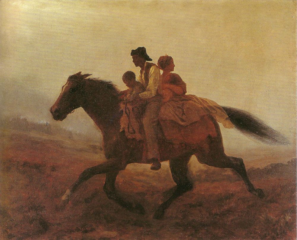 A Ride for Liberty – The Fugitive Slaves | Eastman Johnson, A Ride for Liberty - The Fugitive Slaves, 1862