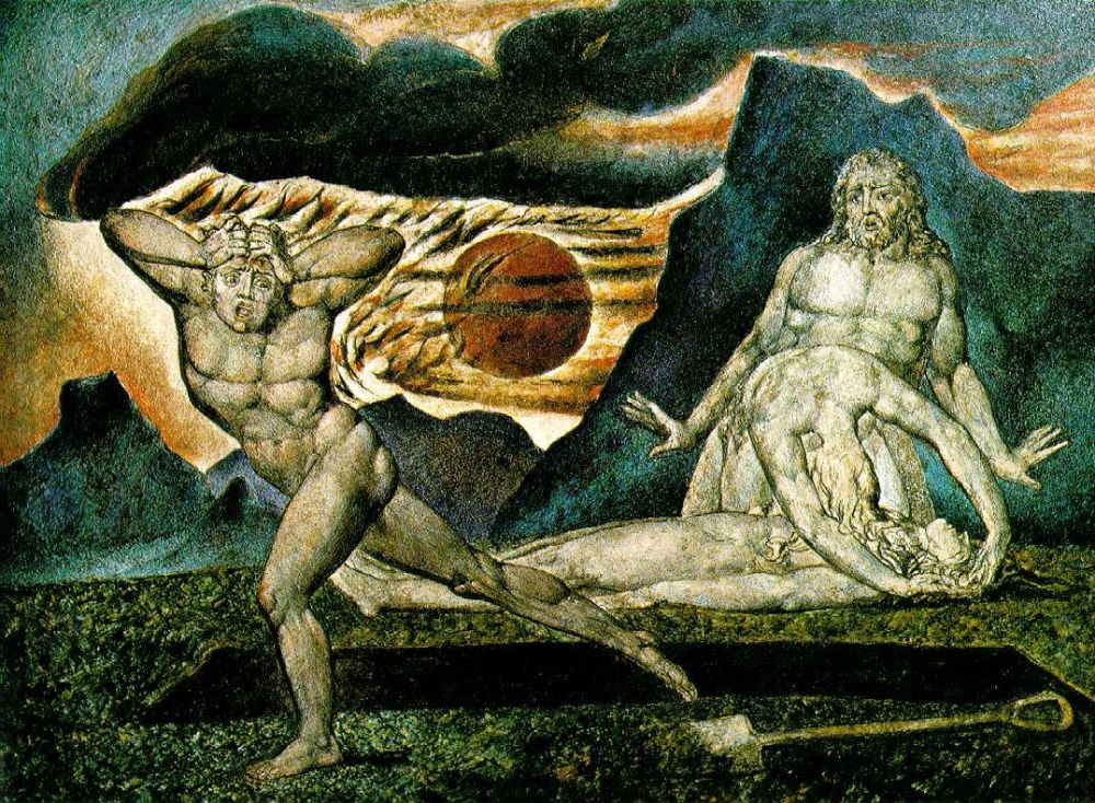 Caïn | William Blake, The Body of Abel Found by Adam and Eve, 1826