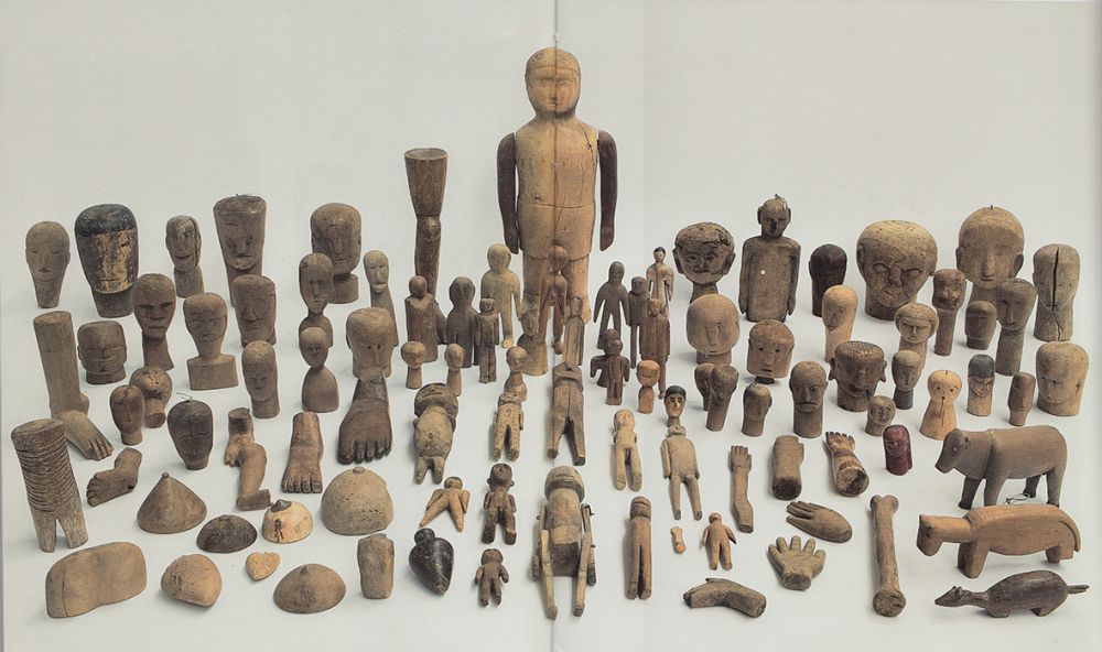 ex voto | Anonyme, Ex voto brésiliens, bois, 10-40 cm, 1900