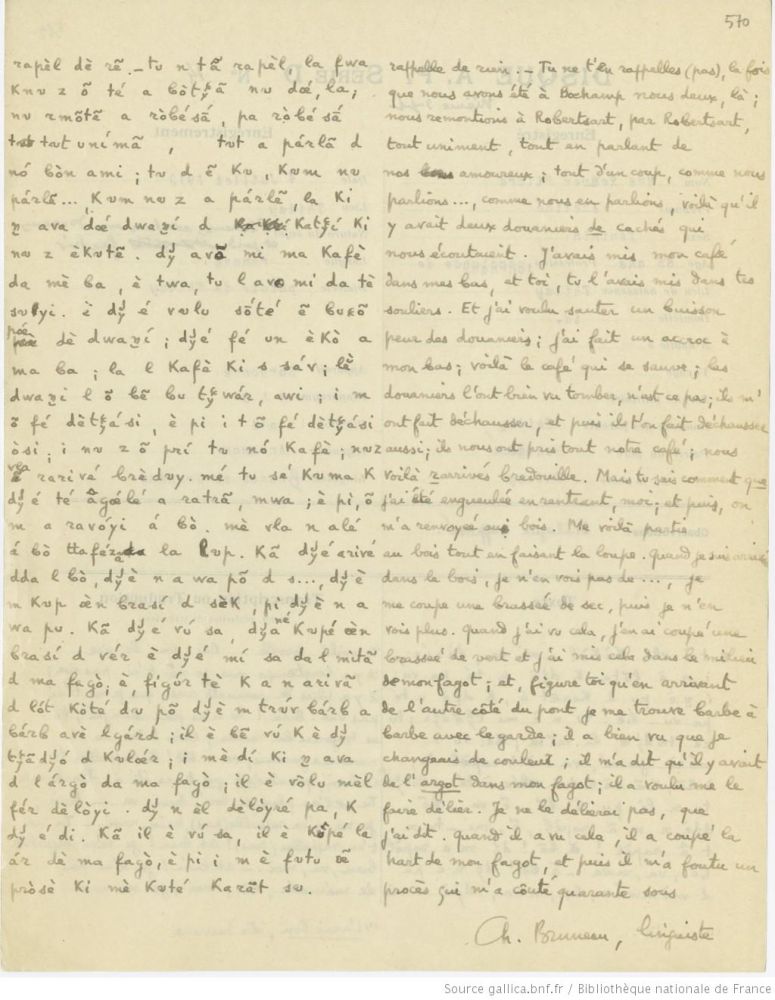Fâcheuse rencontre avec un douanier | Ferdinand Brunot, Les archives de la parole, 07.1912