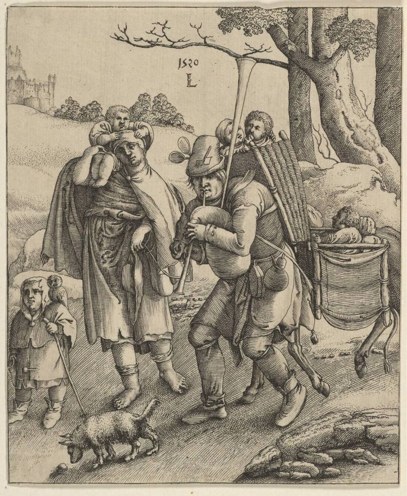 Famille de vagabonds | Lucas de Leyde, Famille de vagabonds, 1520