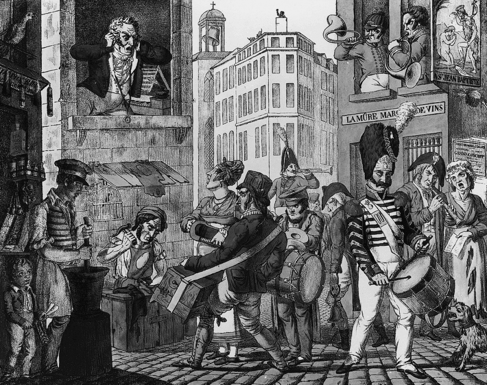 Le désespoir du compositeur | Lithographie R. des Marais, Le morceau d’ensemble ou le désespoir du compositeur. Dédié à tous les musiciens