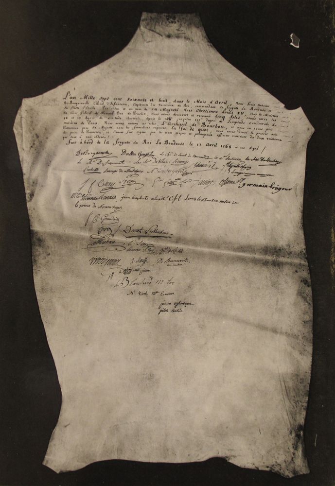 Prise de possession de l’Archipel Bourbon (Tahiti) | Louis Antoine de Bougainville, 45 × 80, 1768