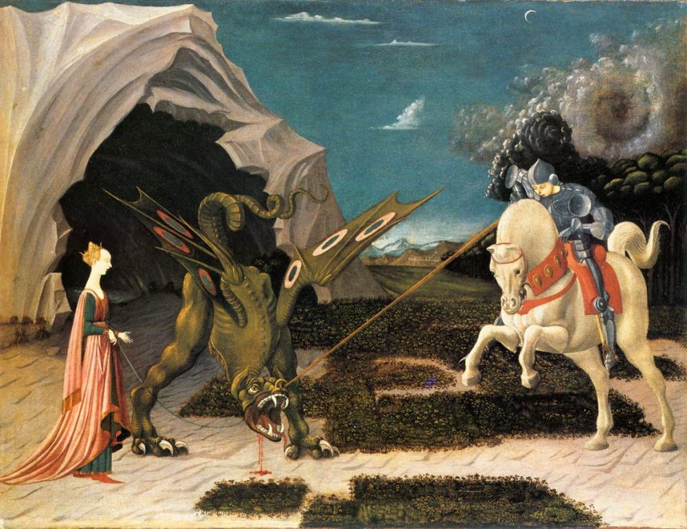 San Giorgio | Paolo Ucello, Saint Georges et le dragon, 55,6 × 74,2 cm, 1459